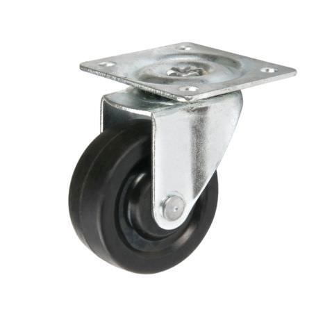 Vežimėlio ratukas, Ø40 mm, su plokštele, 20 kg