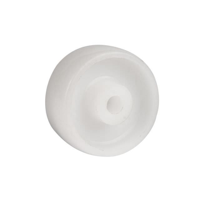 Baldų ratukas, Ø50 mm, poliamidinis, baltos sp., 50 kg