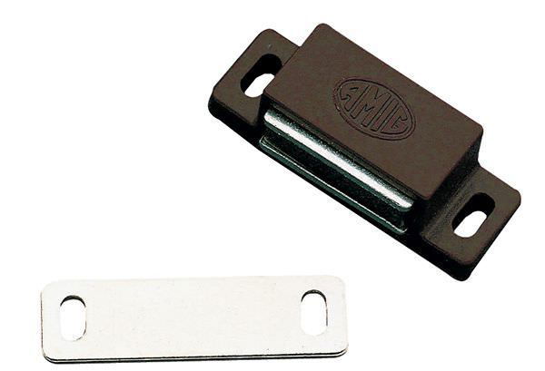 Baldų magnetai, 46 x 15 mm, rudos sp., 2 vnt.