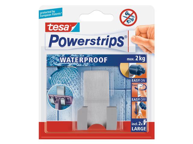 Skustuvo laikiklis TESA POWER STRIPS WATERPROOF Zoom, metalinis