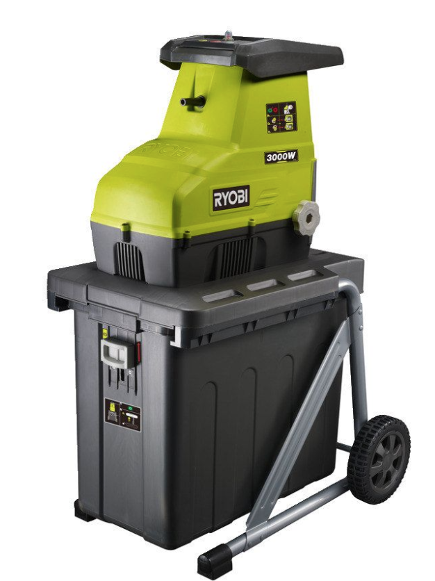 Šakų smulkintuvas RYOBI RSH3045U, 3000 W, maks. šakų storis 45 mm, 55 l