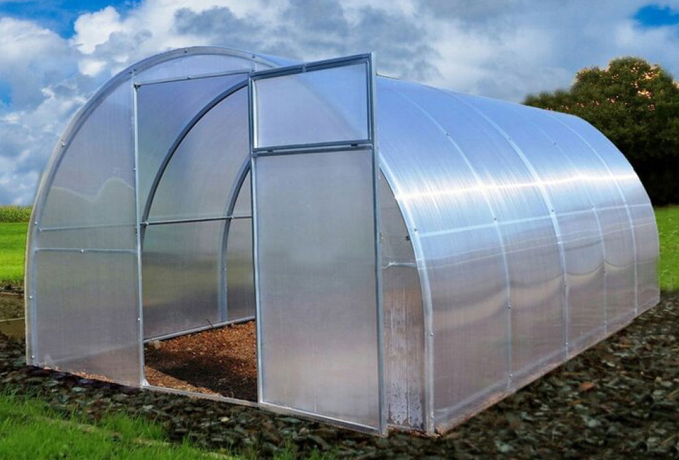 Arkinis šiltnamis SODININKAS ELIT, 3 x 6 m, suvirintas rėmas, 8 mm polikarbonato danga