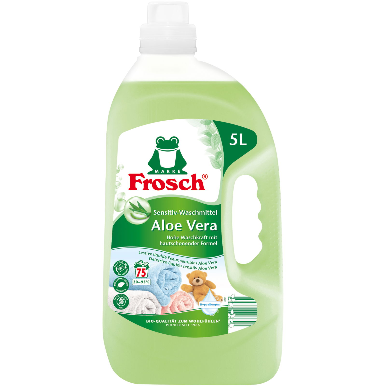 Skystas skalbiklis FROSCH Sensitive Aloe Vera, 5 l