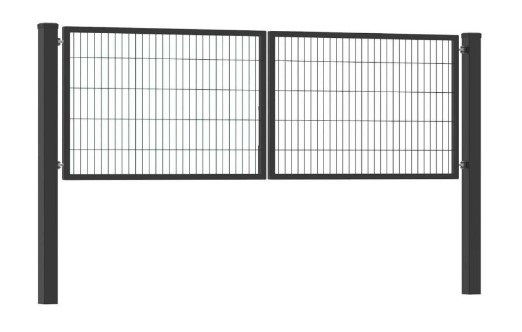 Dvigubi vartai, karštai cinkuoti, žalios sp., 1200 x 4000 mm