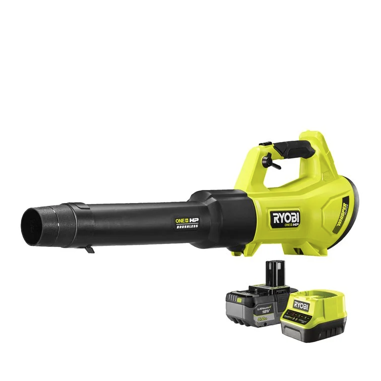 Akumuliatorinis lapų pūstuvas RYOBI ONE+ HP RY18BLXD-150, 18 V, 5,0 Ah, 12,7 m³/min, 193 km/h