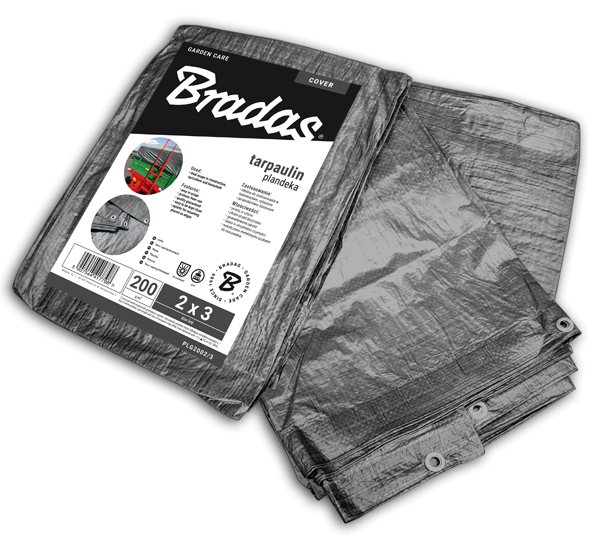 Sustiprintas sodo tentas Bradas Gray, 4m x 6m, 200 g/m²