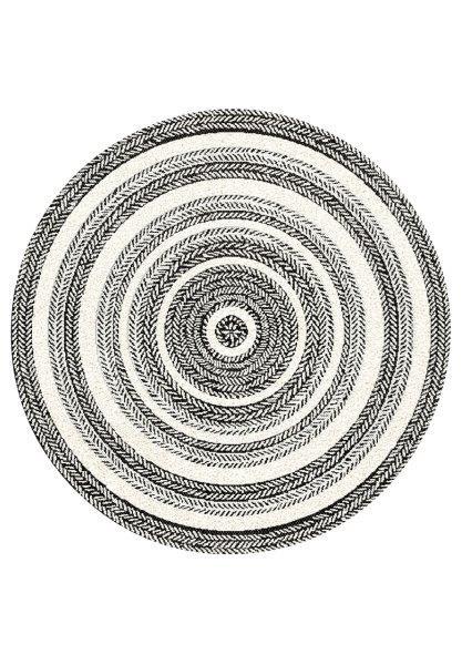 Kilimas RITUAL 15513-699, 160 x 160 cm, juodas/baltas