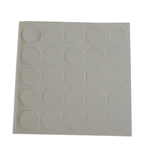 Klijuojamas dangtelis, d-13 mm, baltos sp., 25 vnt.