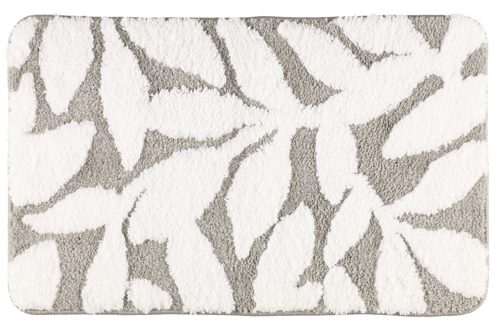 Vonios kilimėlis 4LIVING LEAF, 100% poliesterio, margas, 50 x 80 cm