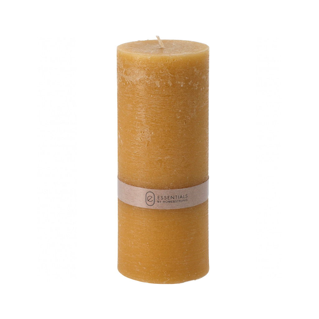 Cilindrinė žvakė ESSENTIALS Ochre, medaus sp., 7 x 17 cm