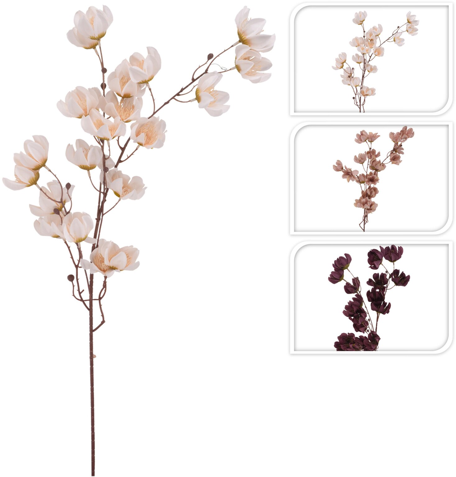 Dirbtinė šakelė MAGNOLIA, 3 rūšys, 96 cm