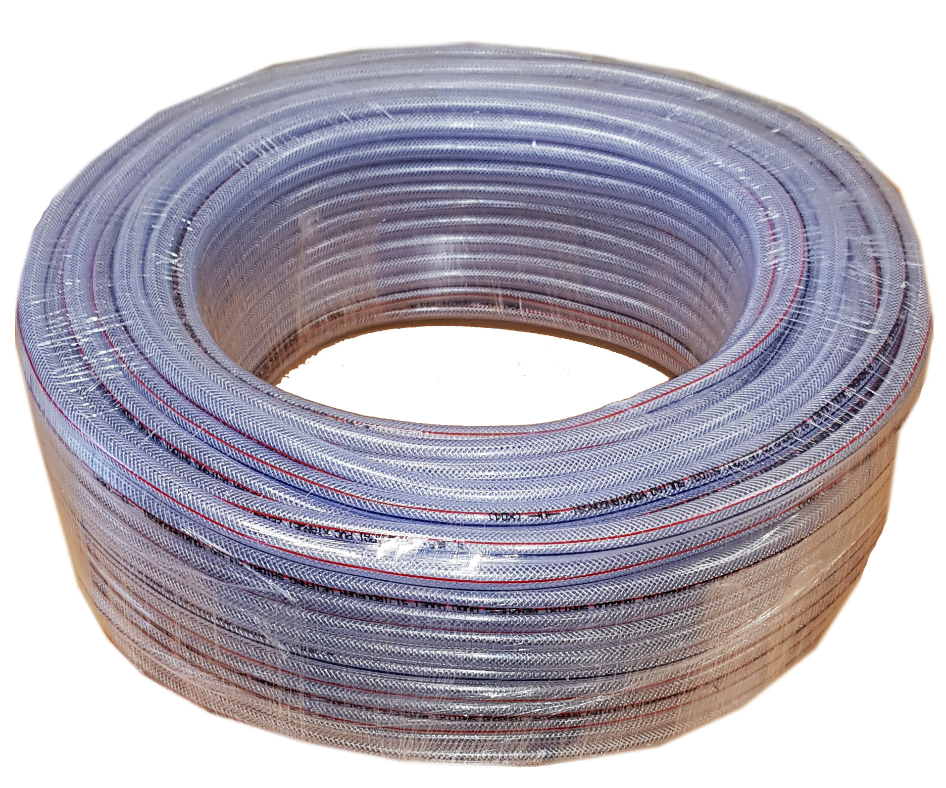 Žarna, PVC, skaidri, armuota, 1/2" (12x2), 50m