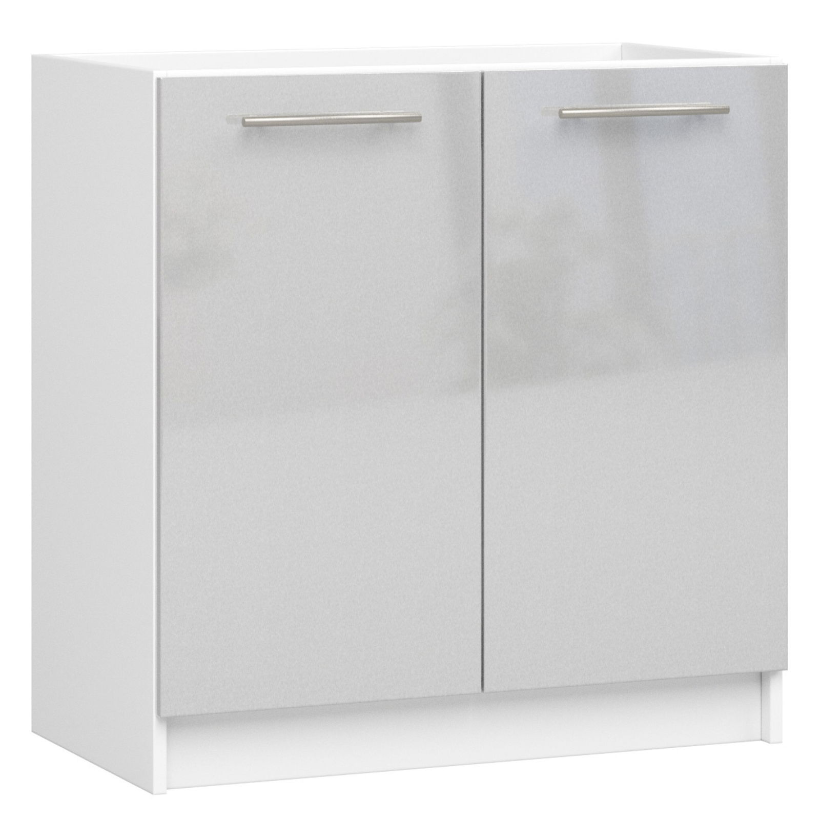 Virtuvės spintelė OLIVIA S 80 cm, balta/pilka