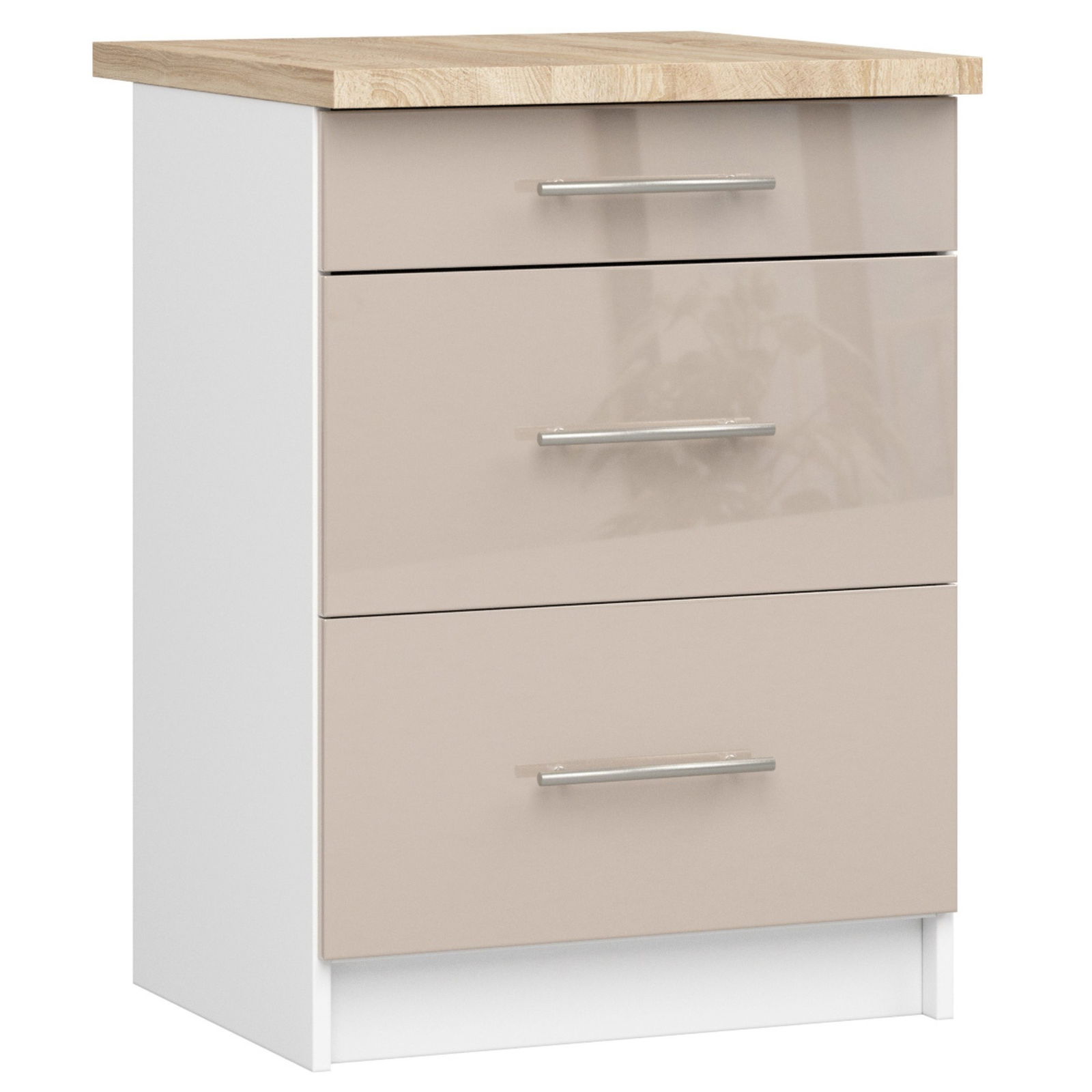 Virtuvės spintelė OLIVIA S 60 cm, balta/kapučino