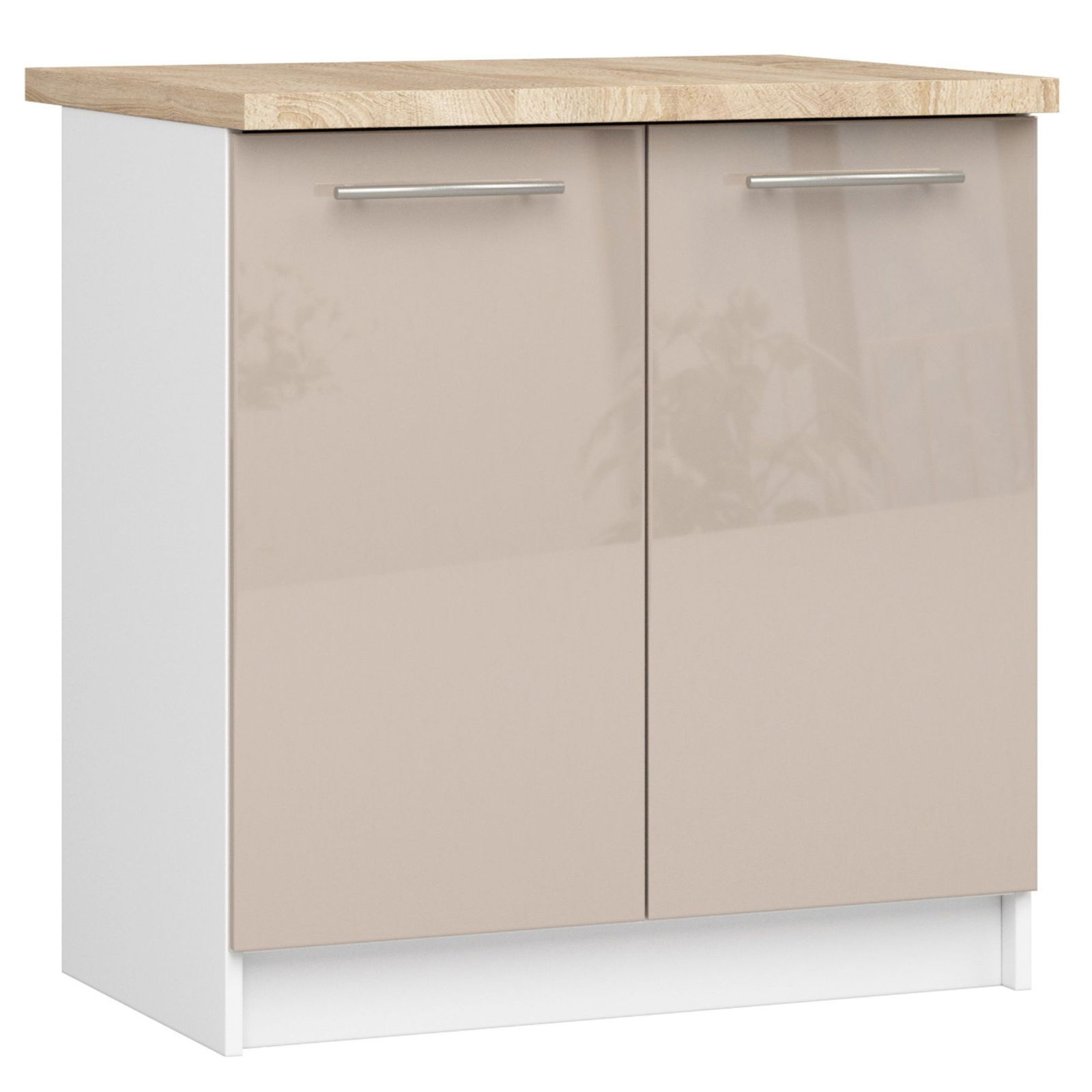 Virtuvės spintelė OLIVIA S 80 cm, balta/kapučino