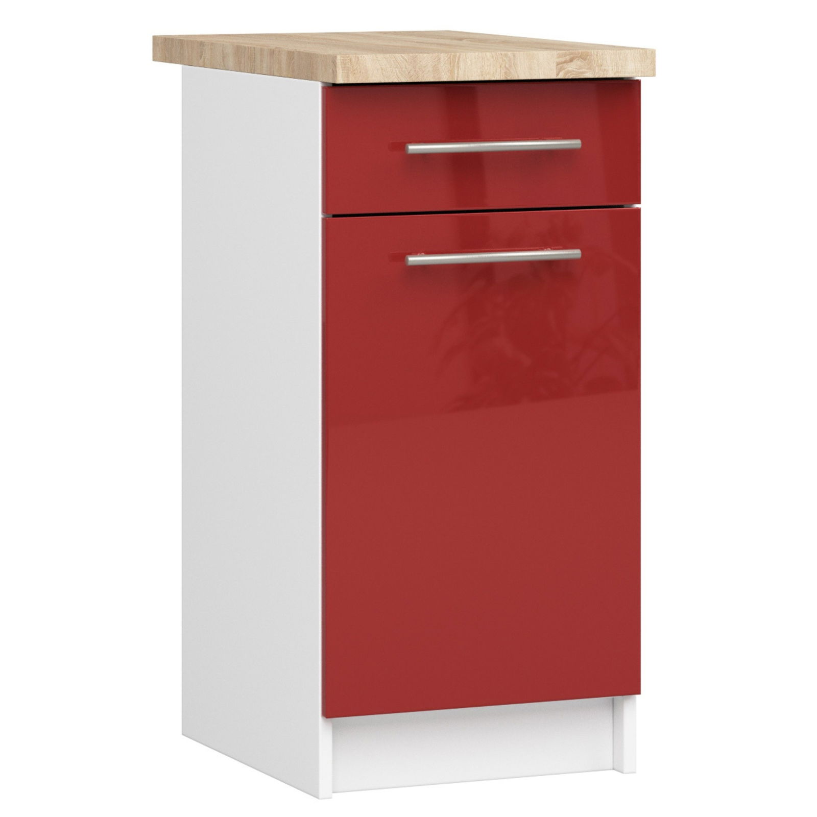 Virtuvės spintelė OLIVIA S 40 cm, balta/raudona