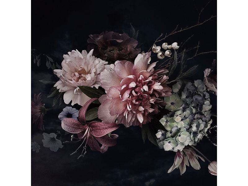 Paveikslas FLOWERS III, 80x80 cm