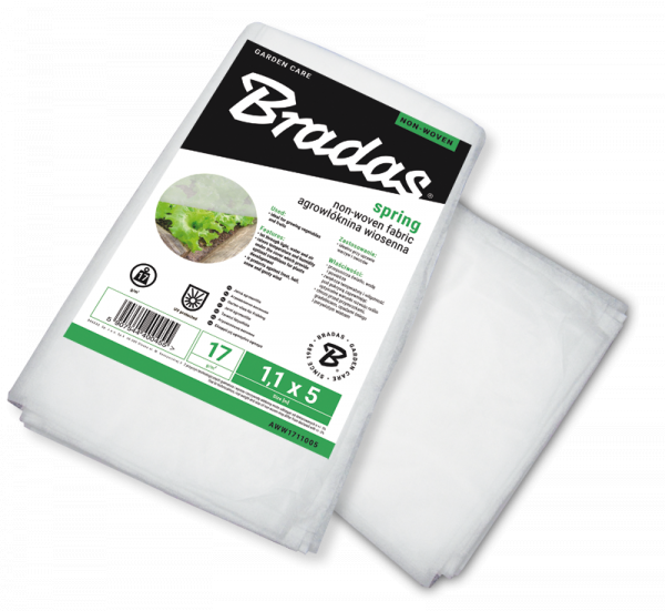 Agroplėvelė nuo šalnų Bradas Spring, 17 g/m², 1.1 x 5 m, balta
