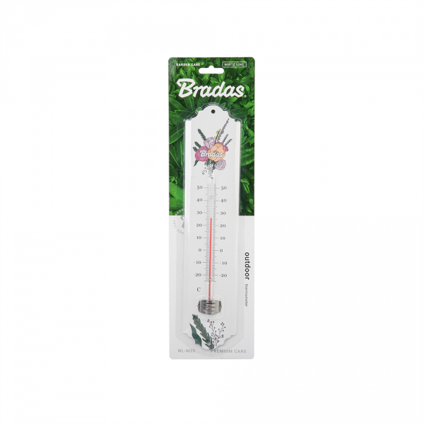 Bradas WHITE LINE lauko termometras - metalinis 22cm, WL-M32