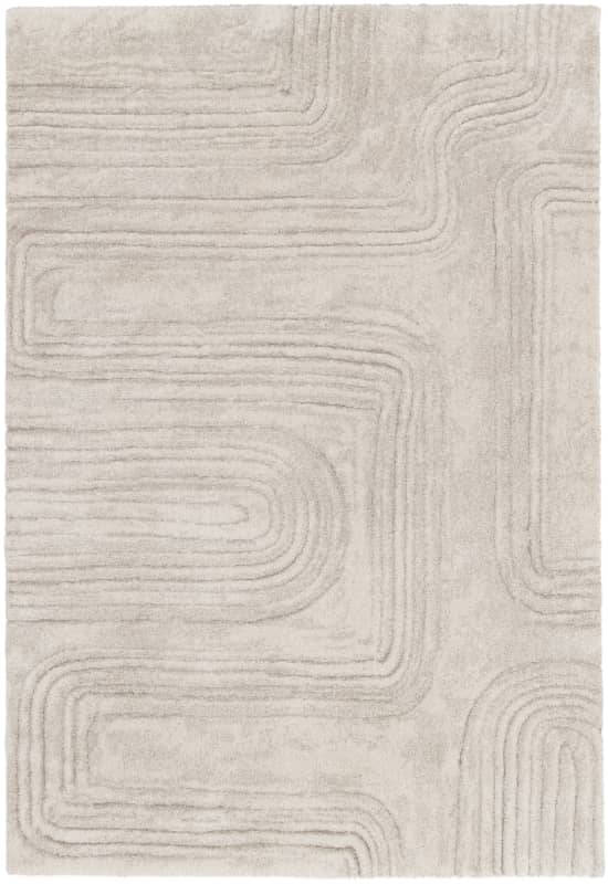 Kilimas DUNE, 170 x 120 cm, kreminis, 100% perdirbto poliesterio
