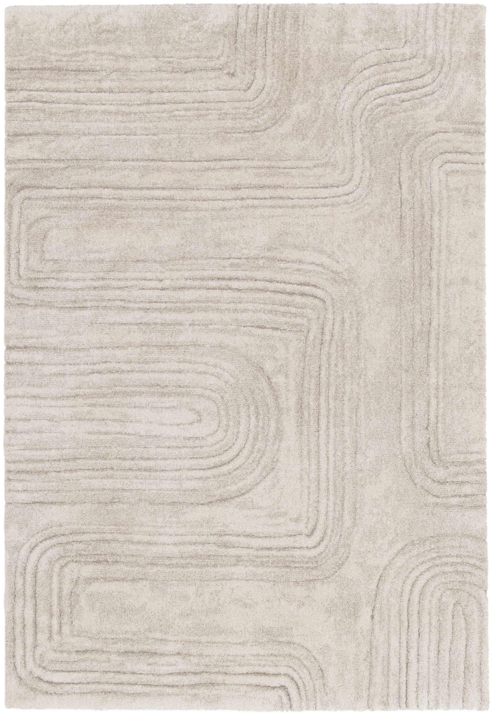 Kilimas DUNE, 230 x 160 cm, kreminis, 100% perdirbto poliesterio