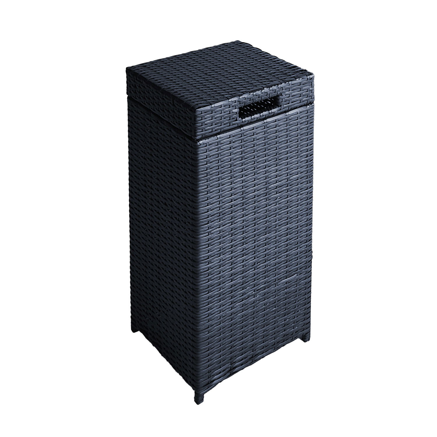 Šiukšlių dėžė WICKER, 30x30xH71cm, juoda