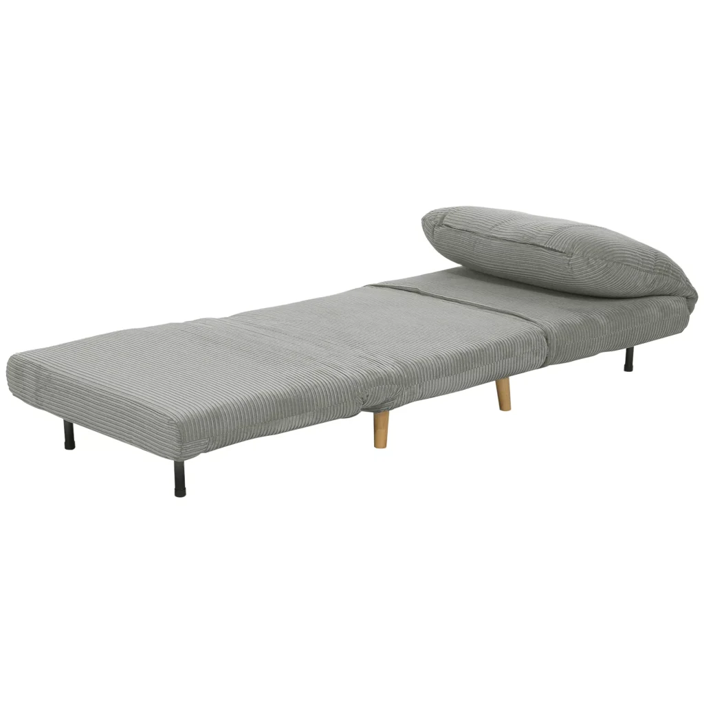 HOMCOM "2 in 1" sofa-lova Reguliuojamas sulankstomas čiužinys Miegamojo, svetainės ir miegamojo lova 82 x 89 x 83 cm Pilka spalva