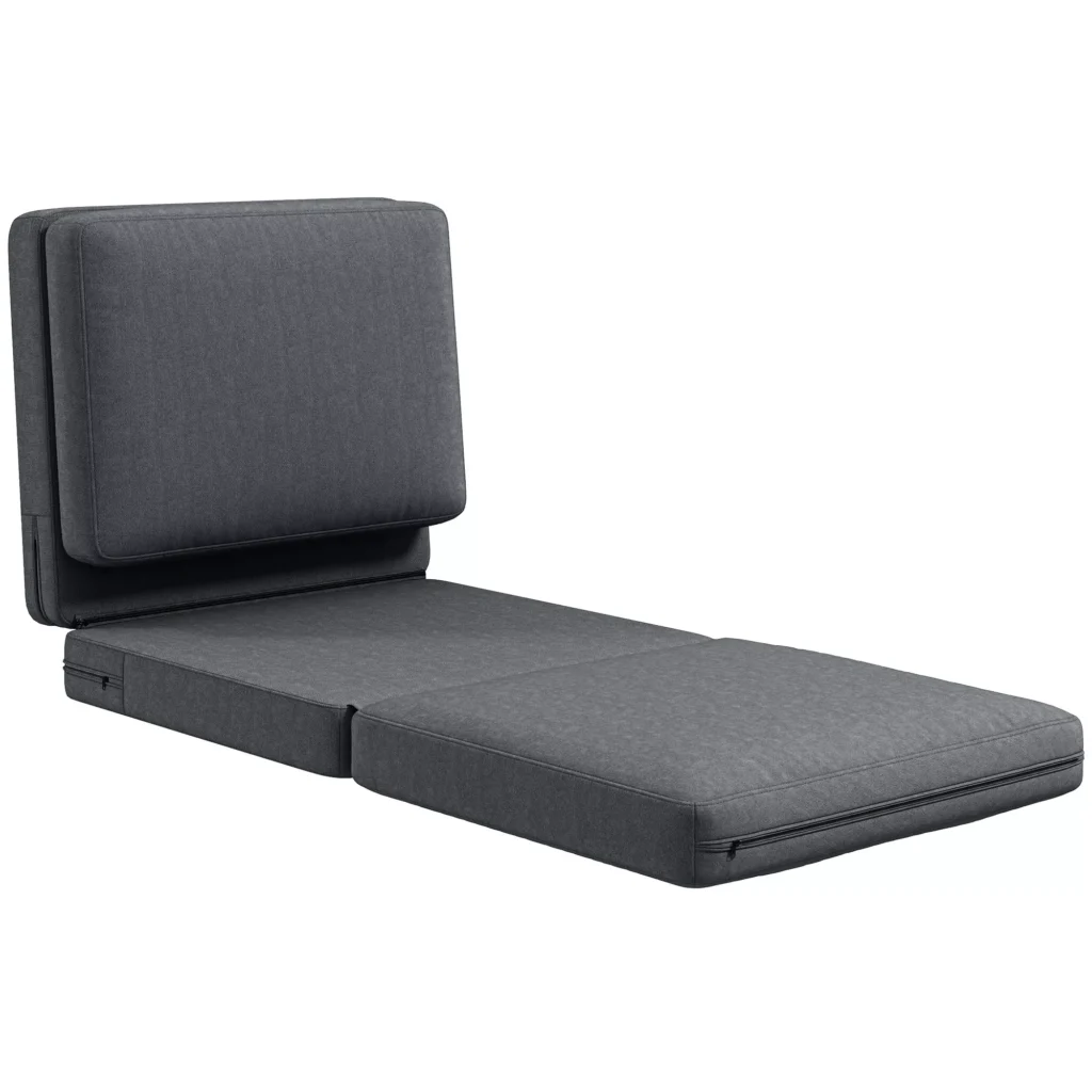 Grindų sofa "3-in-1" Išskleidžiama sofa-lova iki 240 kg, tamsiai pilka
