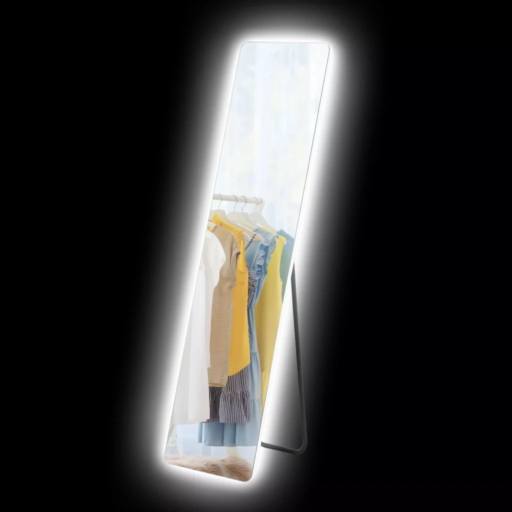 Viso ilgio veidrodis su LED apšvietimu 150 x 40 cm