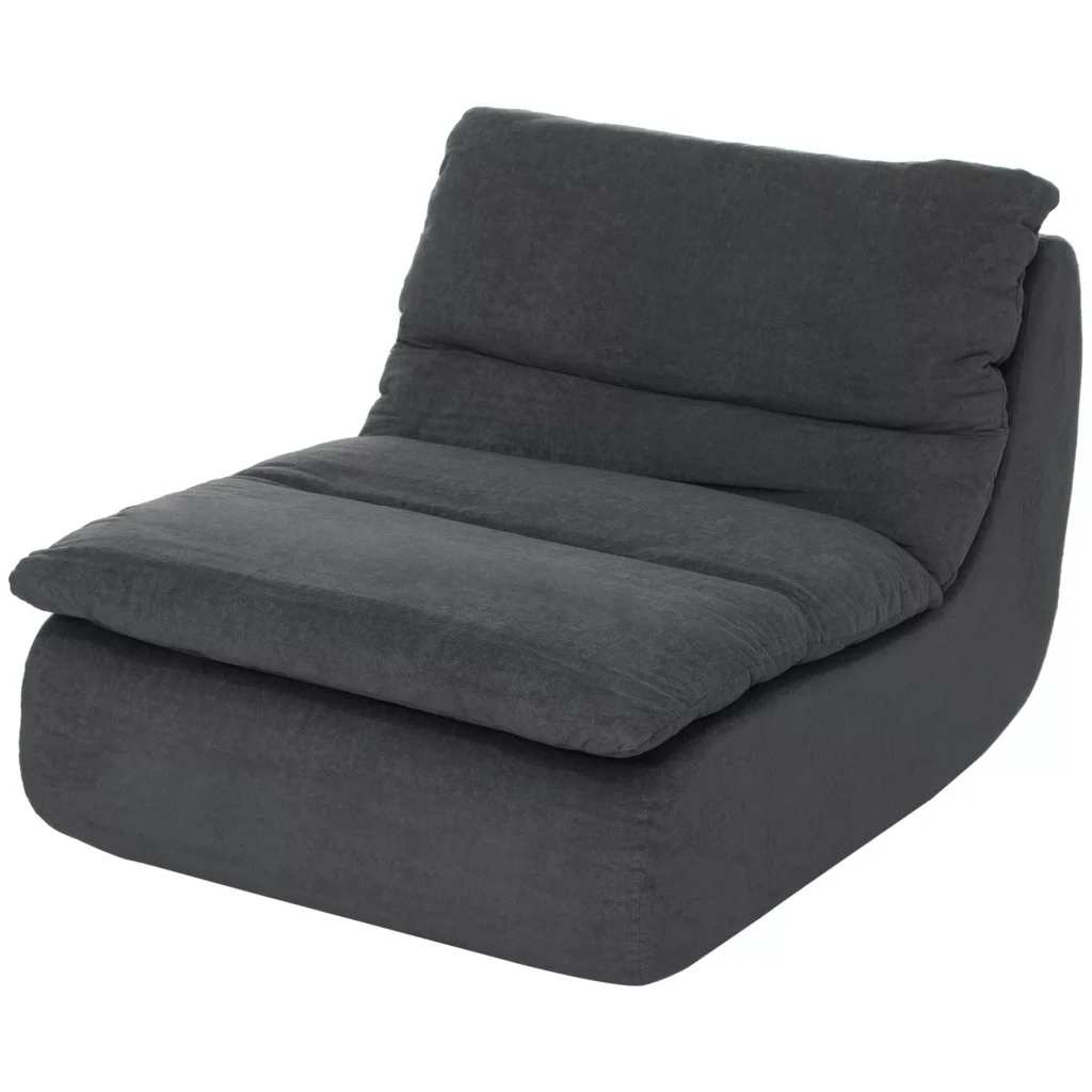 HOMCOM Grindų kėdė su vientisu itin didelio tankio putplasčiu, grindų kėdė Tingi sofa su skalbiamu užvalkalu Meditacijos kėdė Atsipalaidavimo kėdė namams, biurui, pilka