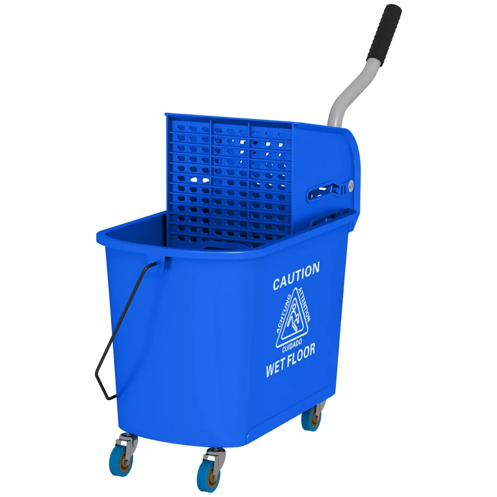 Valymo Vežimėlis su Plovimo Kibiru 20 l | Su Centrifuga ir Separatoriumi Švariam bei Nešvariam Vandeniui, Buitinis, 60 x 27 x 70,5 cm, Mėlynas