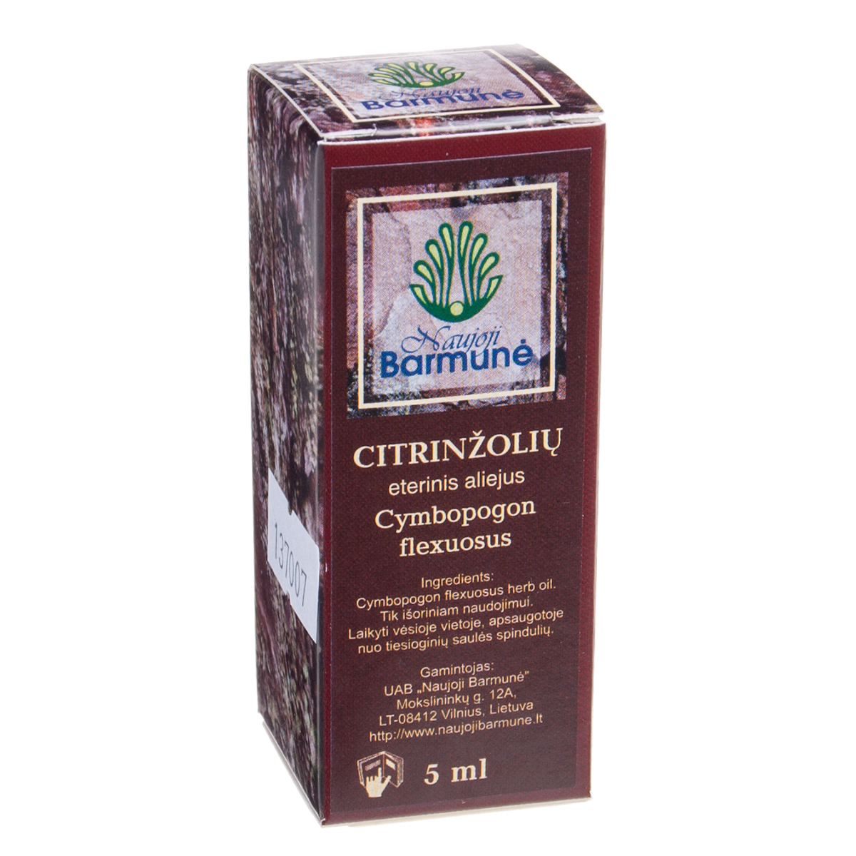 NAUJOJI BARMUNĖ eterinis aliejus CITRINŽOLIŲ, 5 ml