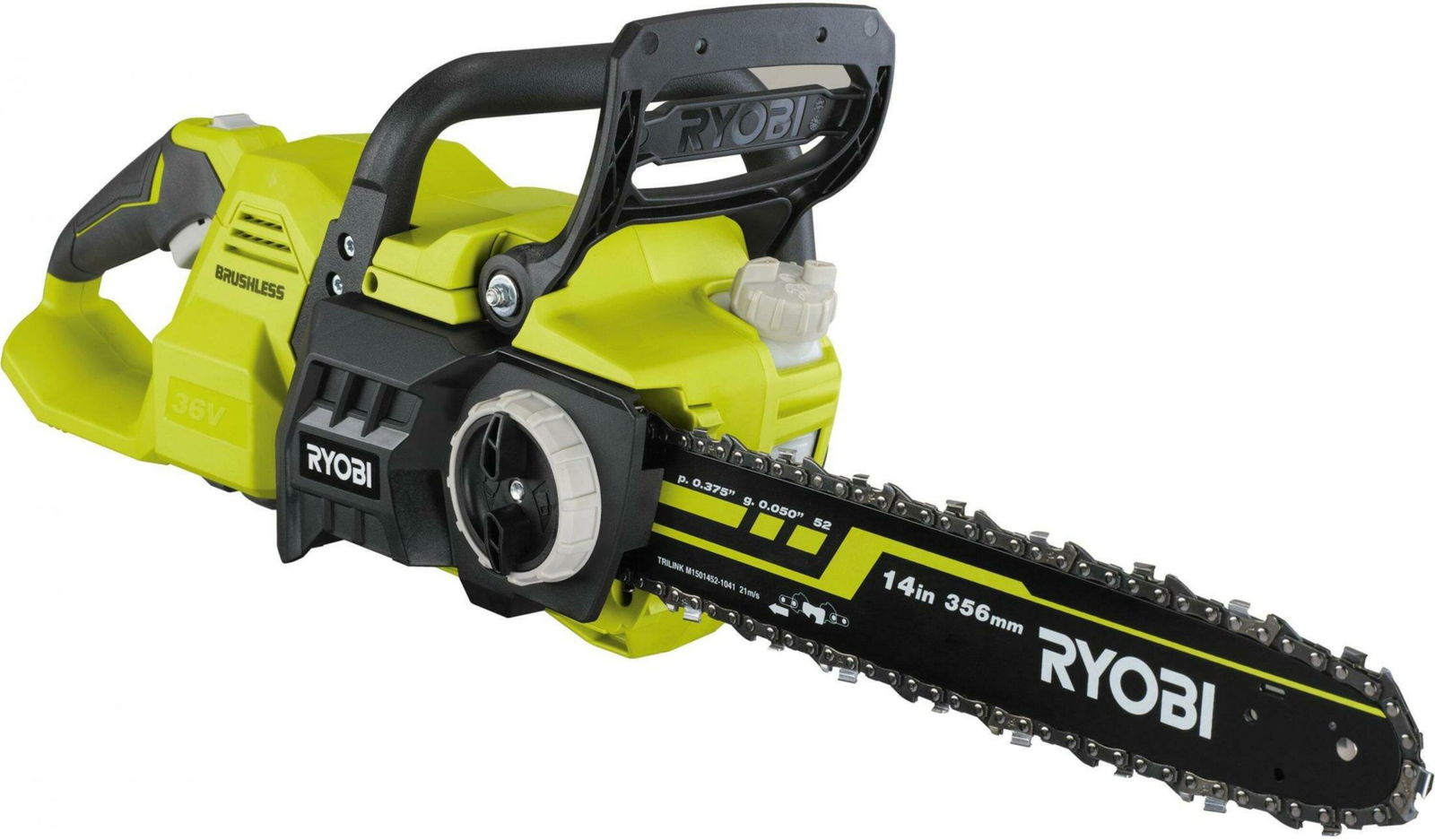 Akumuliatorinis grandininis pjūklas Ryobi MAX POWER RY36CSX35A-150, 36V