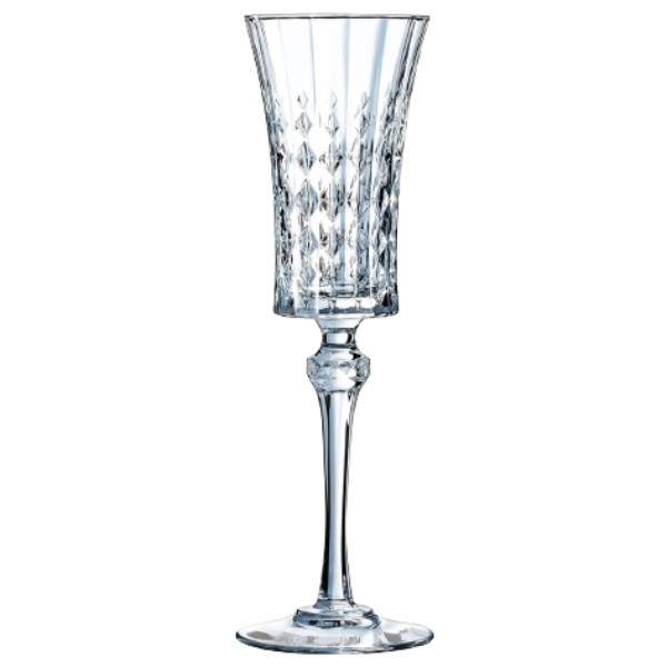 Krištolinės šampano taurės LADY DIAMOND, 150 ml, 6 vnt