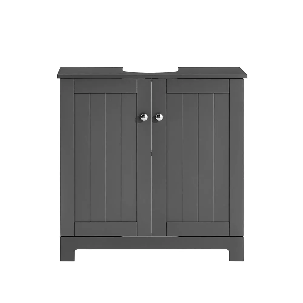 Spintelė po Kriaukle su 2 Durelėmis | MDF, Pilka, 60 cm