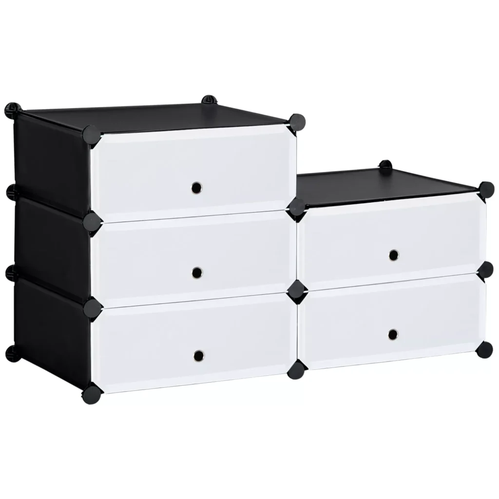 Plastikinis batų stovas 6 poroms batų 49 x 36,5 x 108 cm