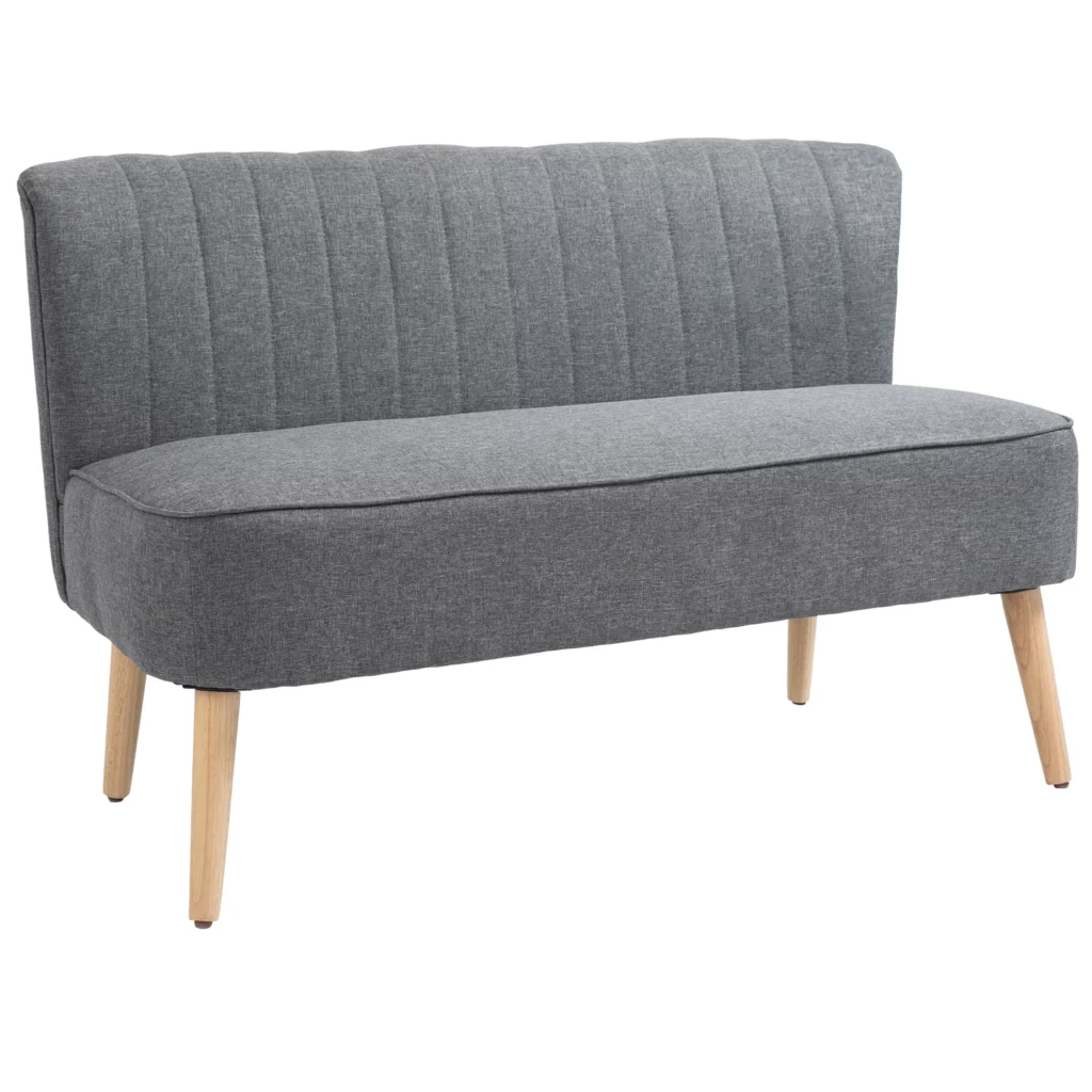 2 vietų sofa - šviesiai pilka 117 x 56,5 x 77 cm