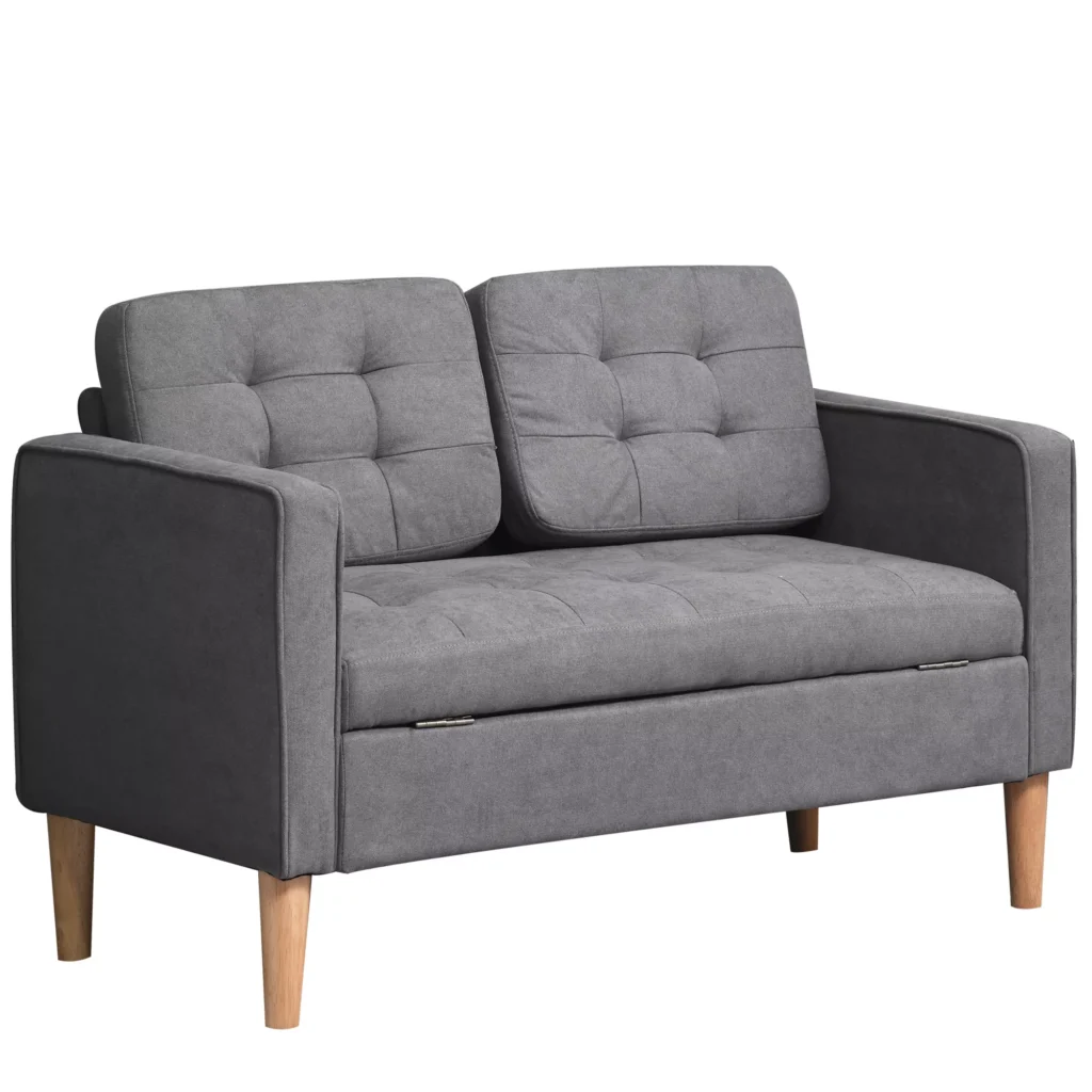 2-vietė sofa - pilka 117 x 62 x 78 cm