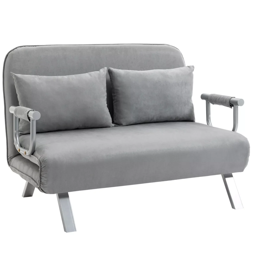 Dvivietė sofa-lova, pilka 111 x 80 x 78 cm