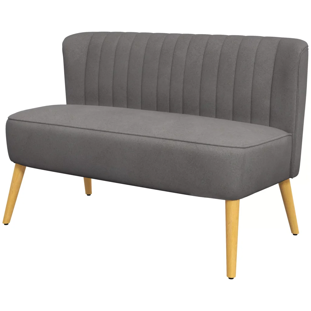 Dvivietė sofa iki 150 kg, tamsiai pilka, 117 x 56,5 x 77 cm