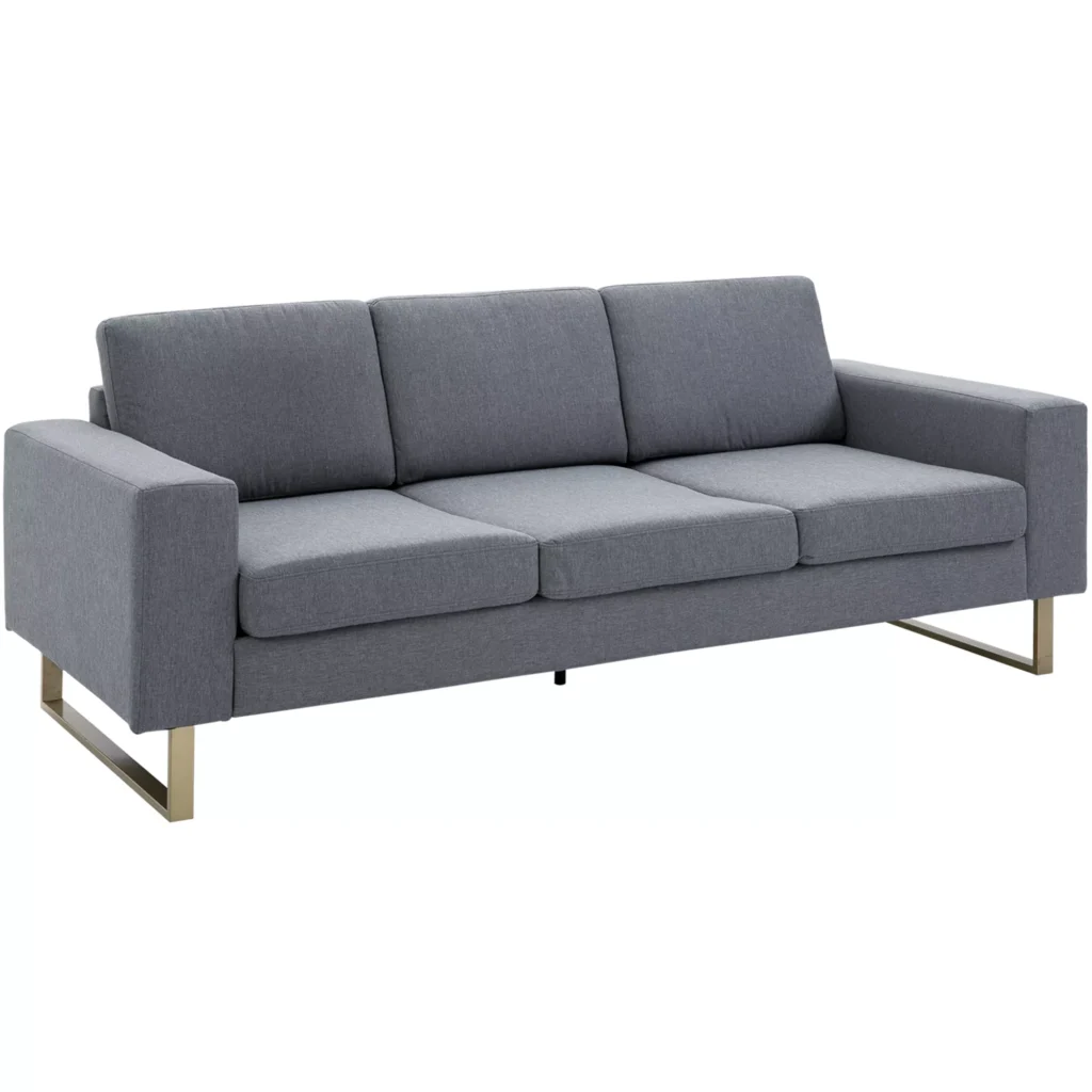 Minkšta 3-vietė sofa - tamsiai pilka 200 x 82 x 78 cm