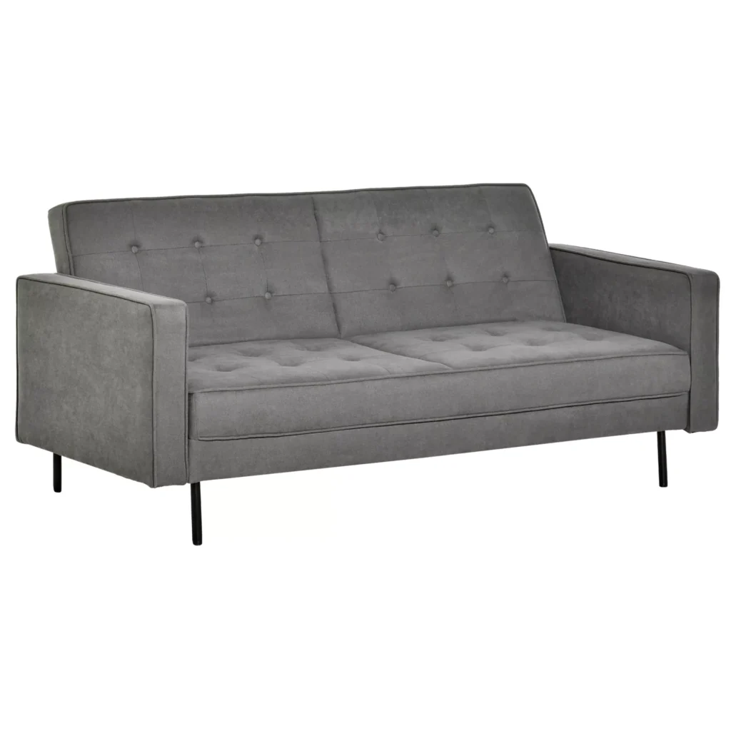 Sofa lova 3 vietų sofa su miego funkcija, pilka 187 x 91 x 85 cm
