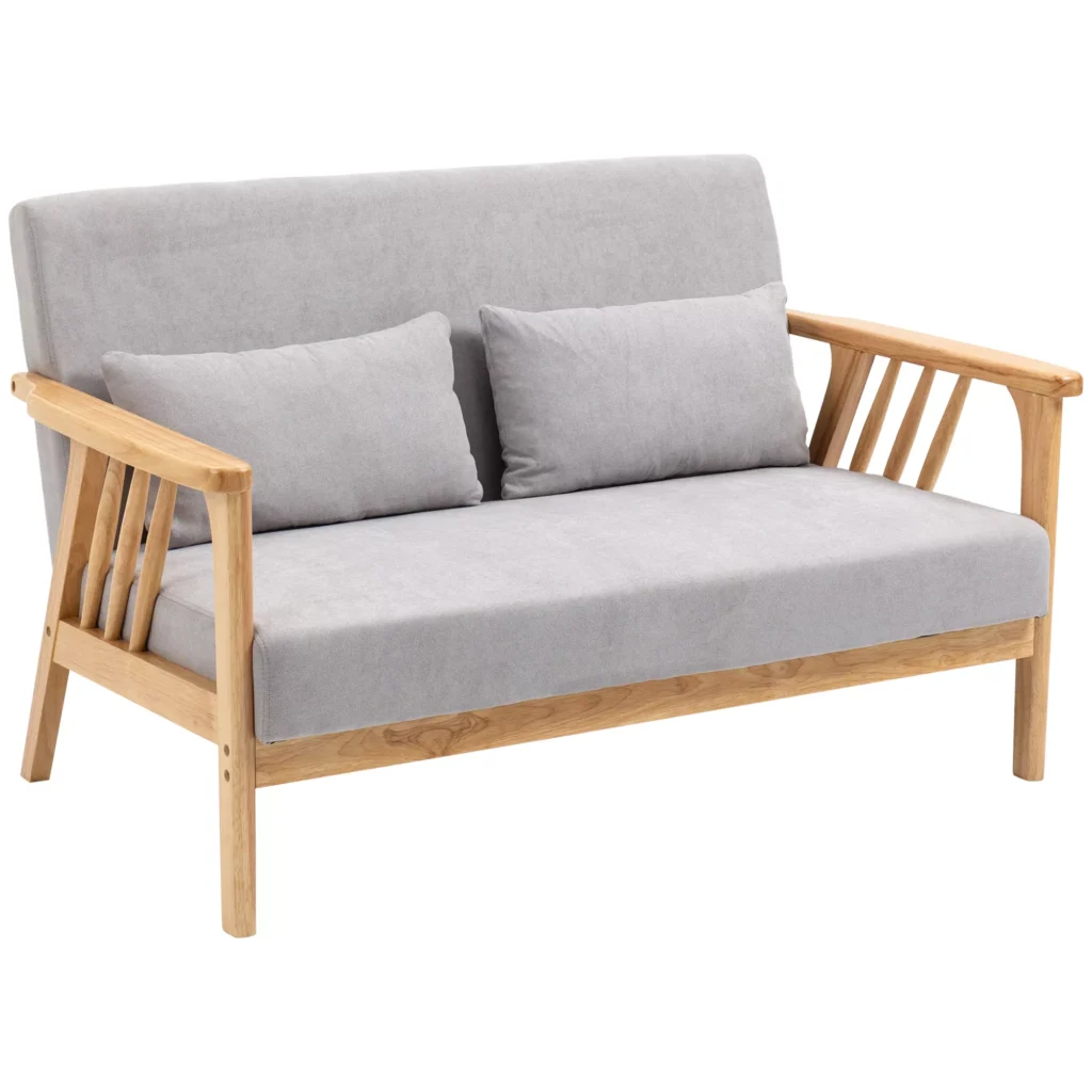Dvivietė 2 vietų sofa 200 kg - pilka 130 x 75 x 78 cm