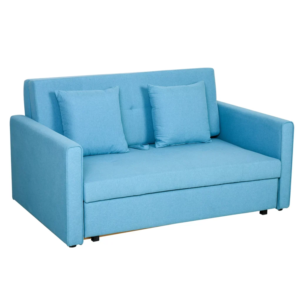 2 vietų sofa-lova su lovos funkcija, daiktadėžė - šviesiai pilka