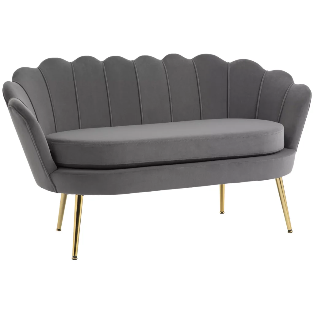 Elegantiška 2-vietė aksominė sofa 133 x 63 x 75 cm
