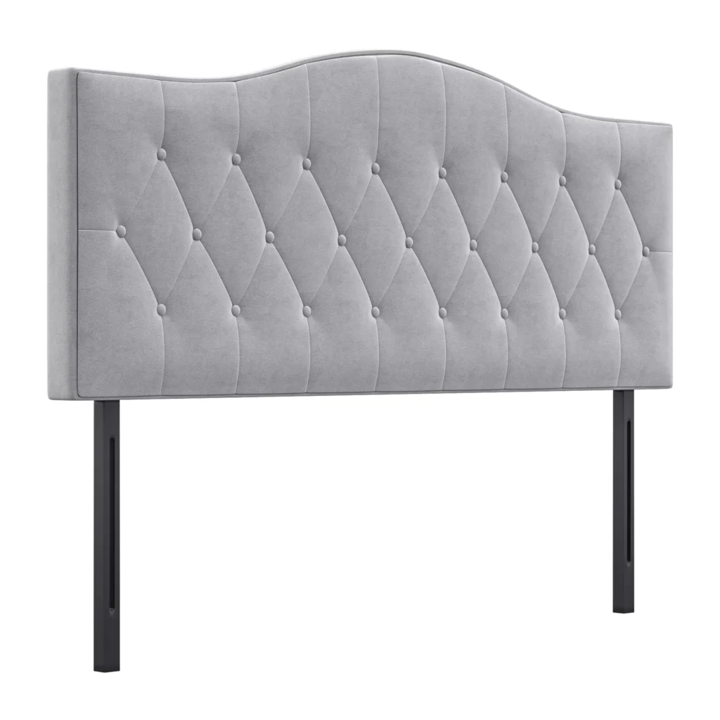 Stilingas lovos galvūgalis, pilkas 185x8x134cm