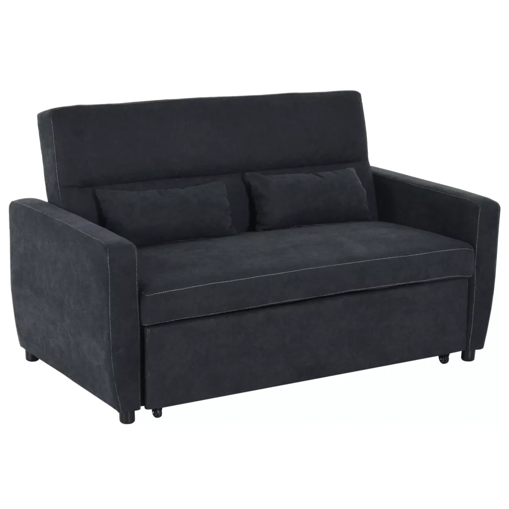 Sofa su miego funkcija - juoda 148 x 82 x 89 cm