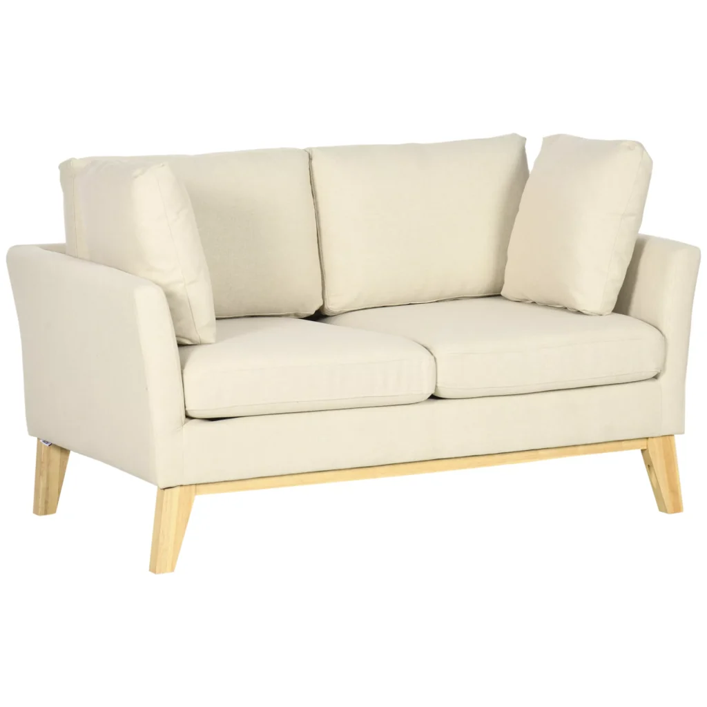 2 vietų sofa, lininės išvaizdos iki 150 kg