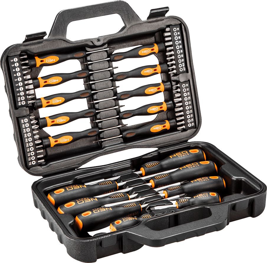 Neo Set of screwdrivers and screw tips 58 elements (04-211)