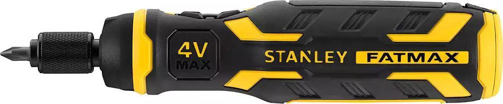 Stanley 4V battery screwdriver with FATMAX FMHT66719-0 charger and bits